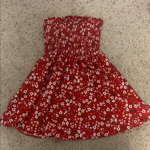 SHEIN Red Floral Kids Dress